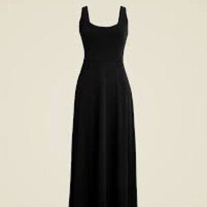 J Crew Scoopneck A-line midi dress in matte jersey